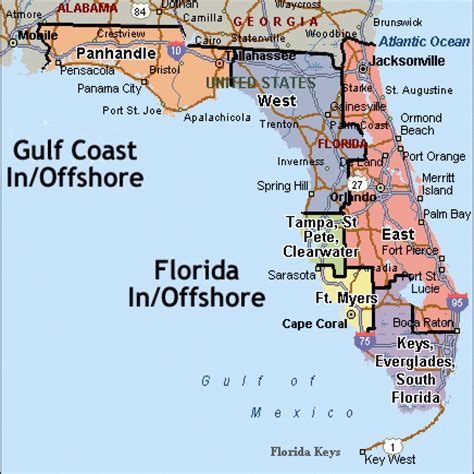 Petersburg, Sarasota and surrounding areas. . West coast florida map with cities